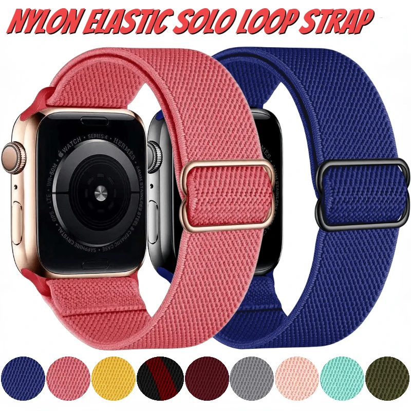 

Nylon Elastic Strap For Apple Watch 10 42mm46mm 49mm 45mm 44mm 41mm 42mm 40mm bracelet band iWatch Ultra/2 9 8 7 6 5 4 3 SE Belt