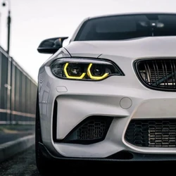 Lemon Yellow Angel Eyes For BMW M2 2 series DRL LED Headlight F22 F23 F87 LCI 2018-2021 Year Daytime Light 7494851 63117494852
