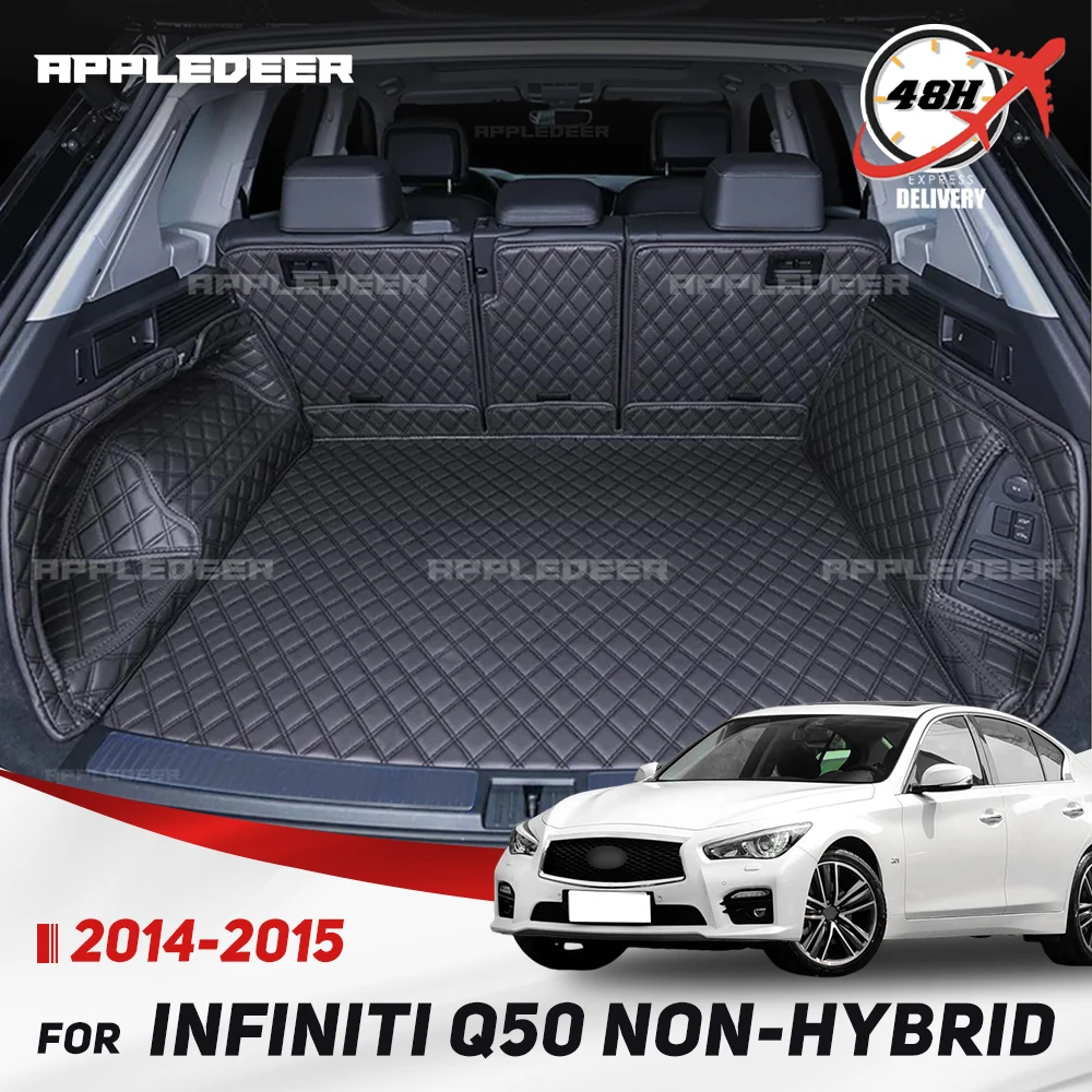 

For Infiniti Q50 Non-hybrid 2014-2015 Auto Full Coverage Trunk Mat Car Protective Pad Cargo Liner Interior Accessories