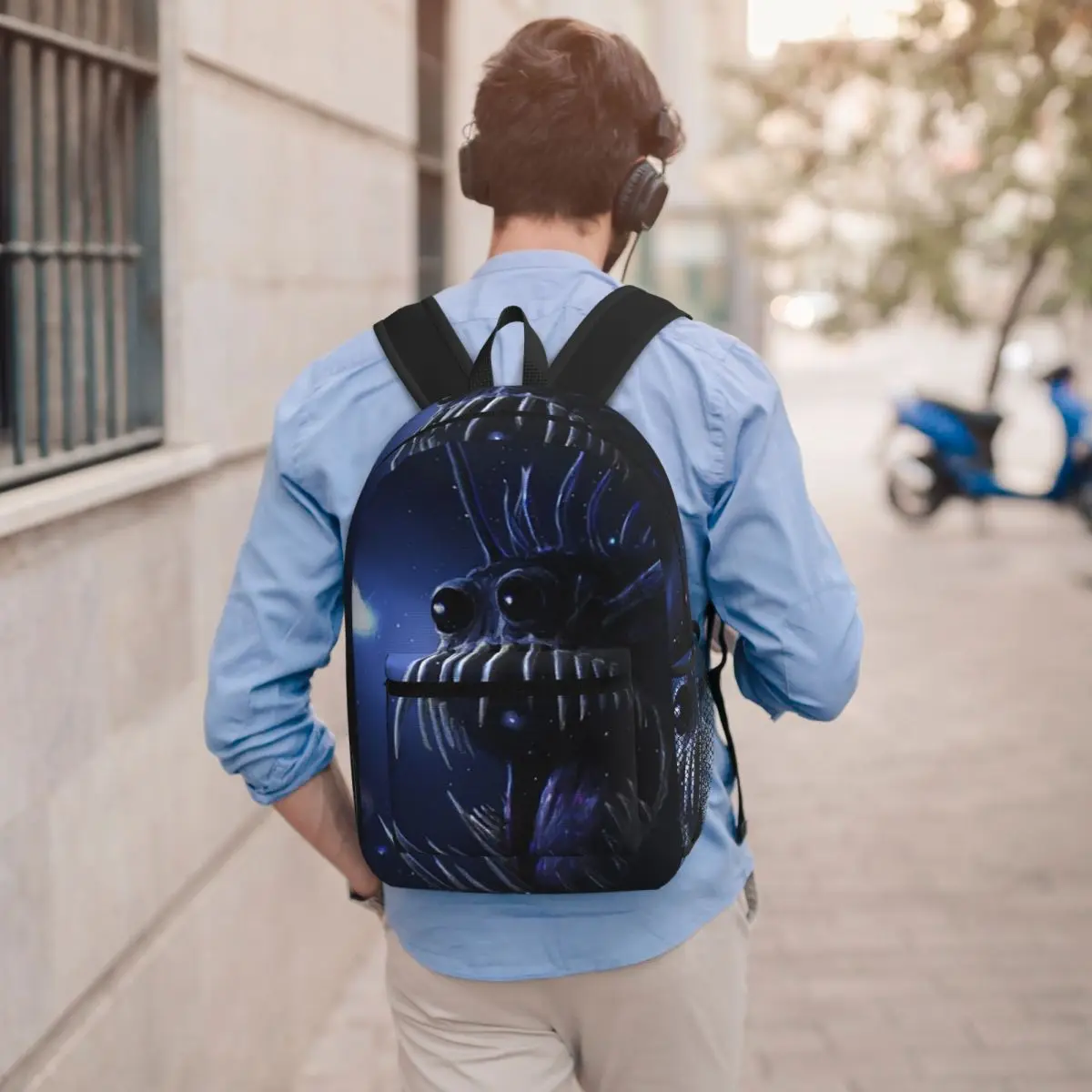 

Anglerfish Lanternfish Cartoon Painting Backpack Boys Girls BookBag Kids School Bag Computer Shoulder Bags for Men Women