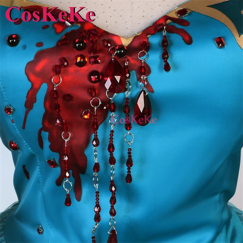 CosKeKe Sotheby Cosplay Anime Game Reverse:1999 Costume New Skin Sweet Elegant Blue Dress Halloween Party Role Play Clothing