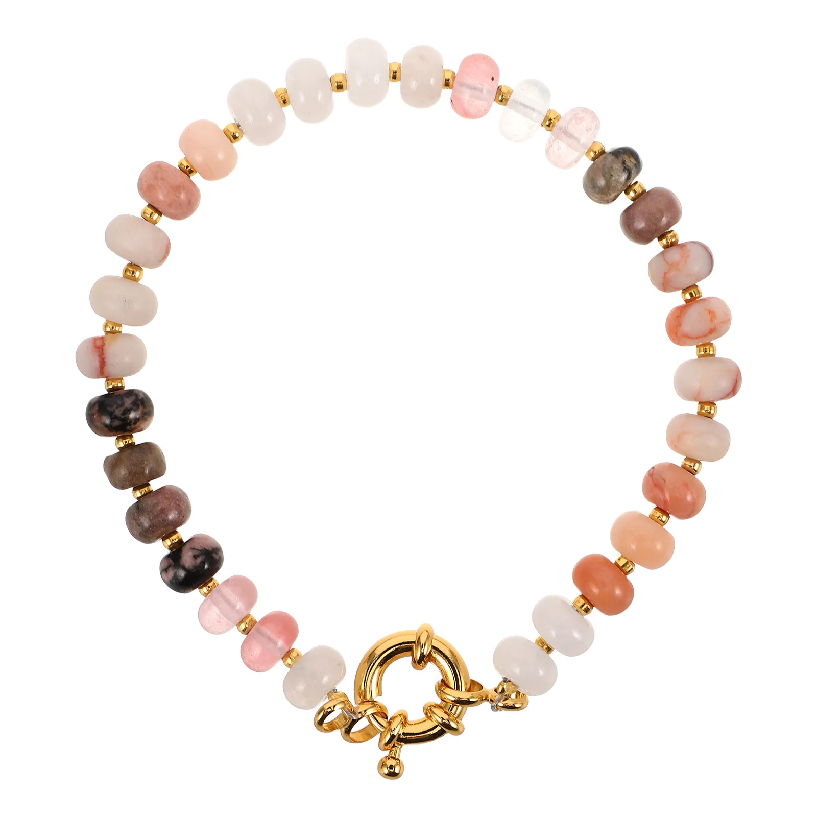 

Colorful Handmade Natural Stone Jewelry For Women Stretch Stackable Beachwear Ethnic Wristband Hippie Style