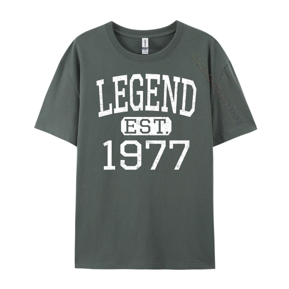 أسطورة مؤسسة 1977 نمط ولد 1977 عيد ميلاد كبير وطويل القامة تي شيرت رجالي تي شيرت جرافيك قطن كم قصير #5