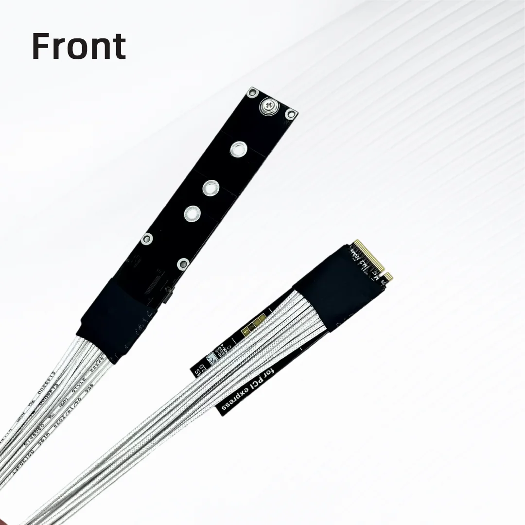 ADT-Link PCIe 5.0 x4 M.2 NVMe SSD Extension Cable Gen5 High‑Speed Lossless High‑Temperature Resistant M2 NVMe 22110 Adapter