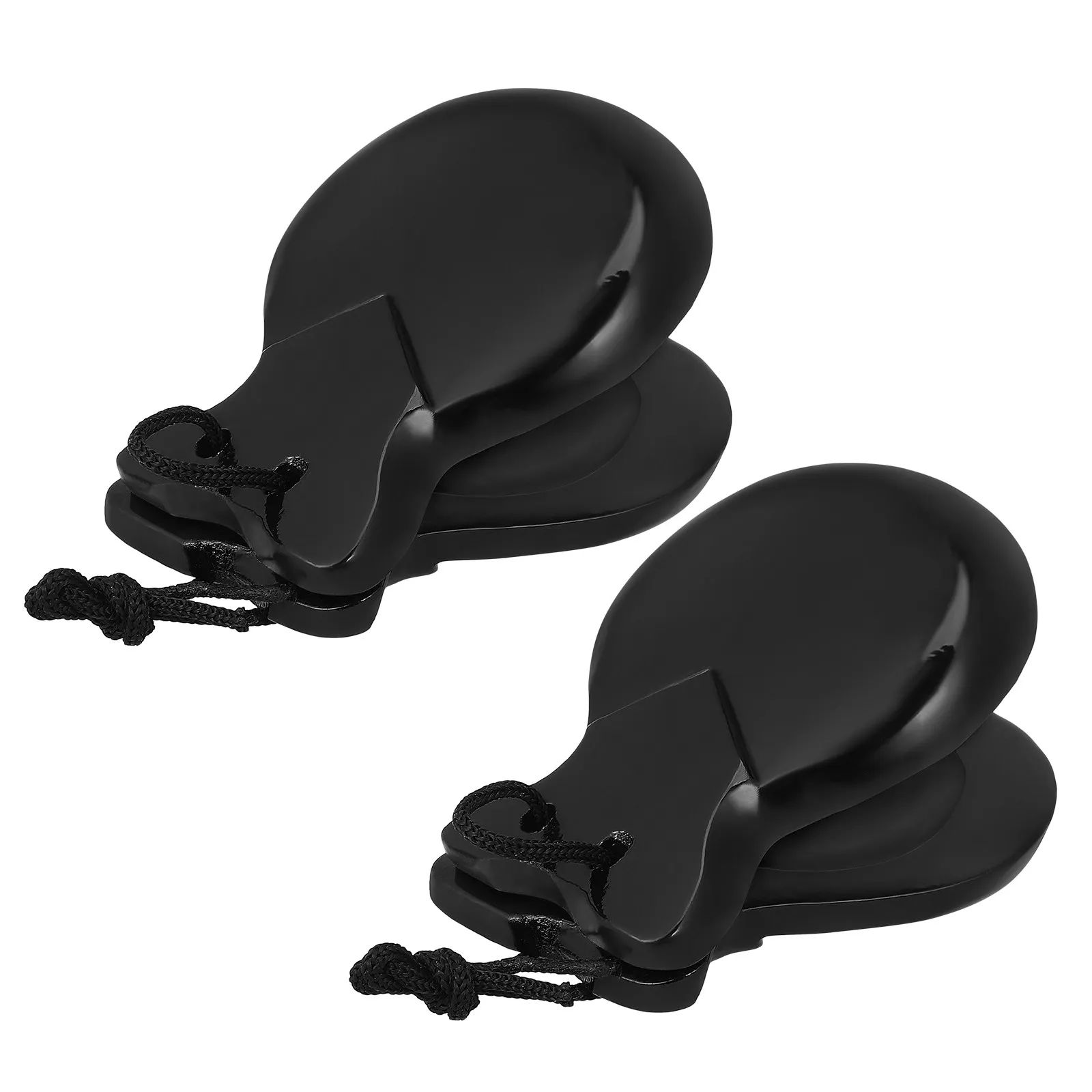 1Pair Wooden Castanets Percussion Instrument Finger Castanets Lightweight Spanish Handheld Musical Instrument Educational