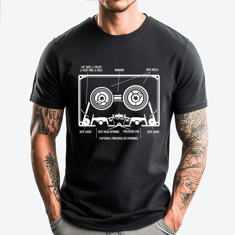 

Mixtape Diagram Cassette Tape Blueprint Cassette Mens Clothing Mens Designer Clothes Graphic Tee Shirt Party