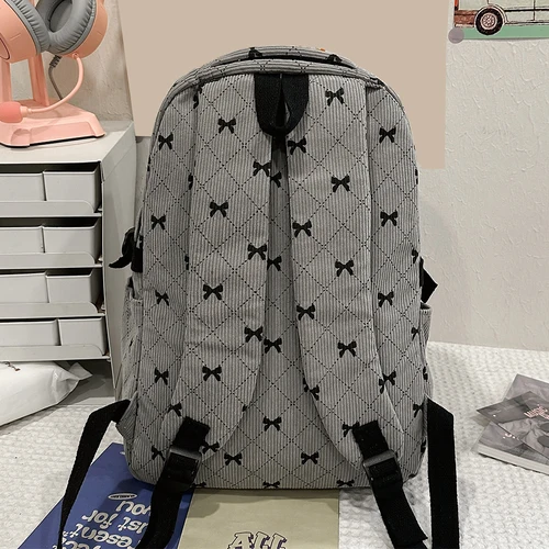 Imagen 2 del producto Conjunto de Tres Piezas, Simple y Versátil, Lindo Lazo Bordado, Bolso Bandolera Moderno y Versátil, Estuche para Lápices, Mochila