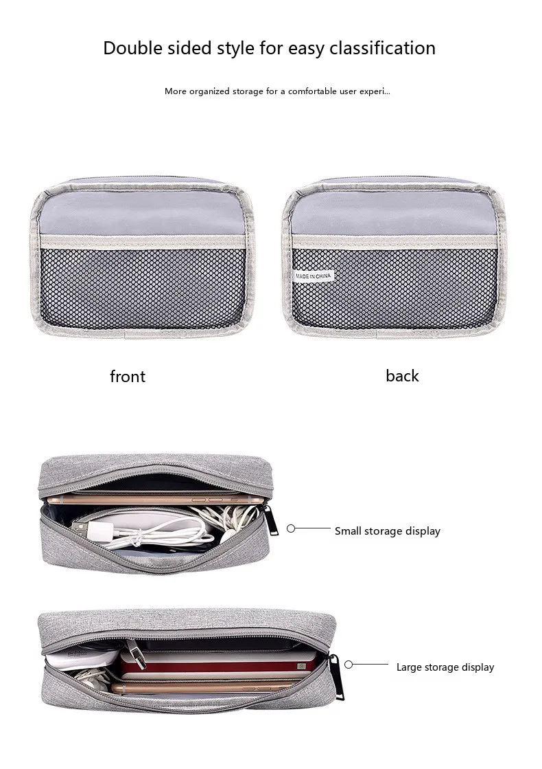 Digitale Gadget-Aufbewahrungstasche Kabel-Organizer für Powerbank, USB-Ladegerät, Kopfhörer – Detail 5