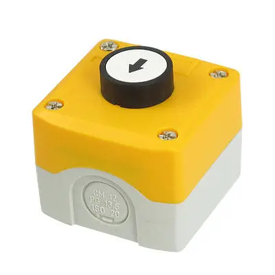 SPST NO Circuit Control Momentary Arrow White Flat Pushbutton Switch 240V 3A