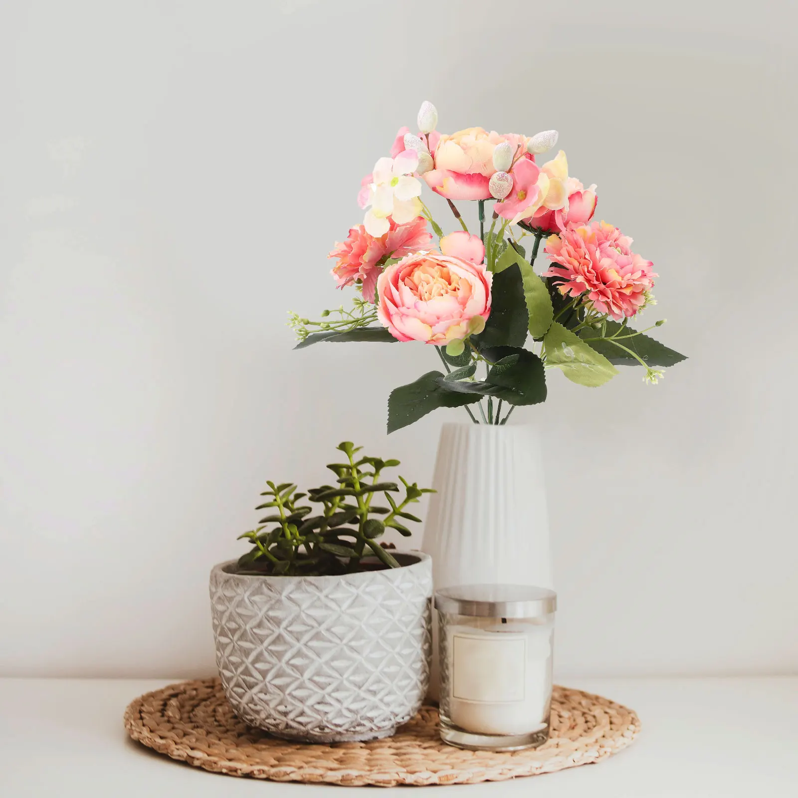 

Artificial Flower Home Peony Bouquet Decoration Simulation Faux Hydrangea Photography Comfortable Atmosphere Indoor