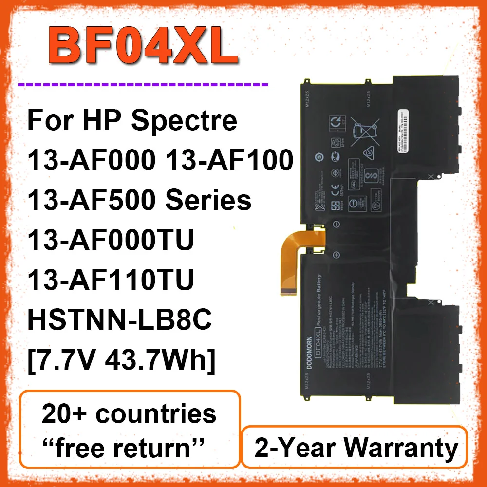 

BF04XL 7.7V 43.7Wh Laptop Battery FOR HP Spectre 13-AF000 13-AF100 13-AF500 Compatible with 13-AF000TU AF110TU 13-AF501TU
