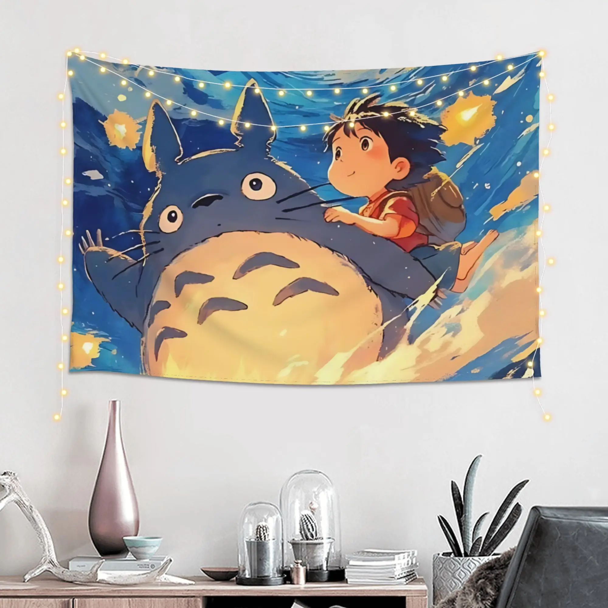 Cutecore Anime My Neighbor Totoros Tapestry Bedroom Decoration  Wall Hanging Blanket Tapestry Cool Stuff For Room
