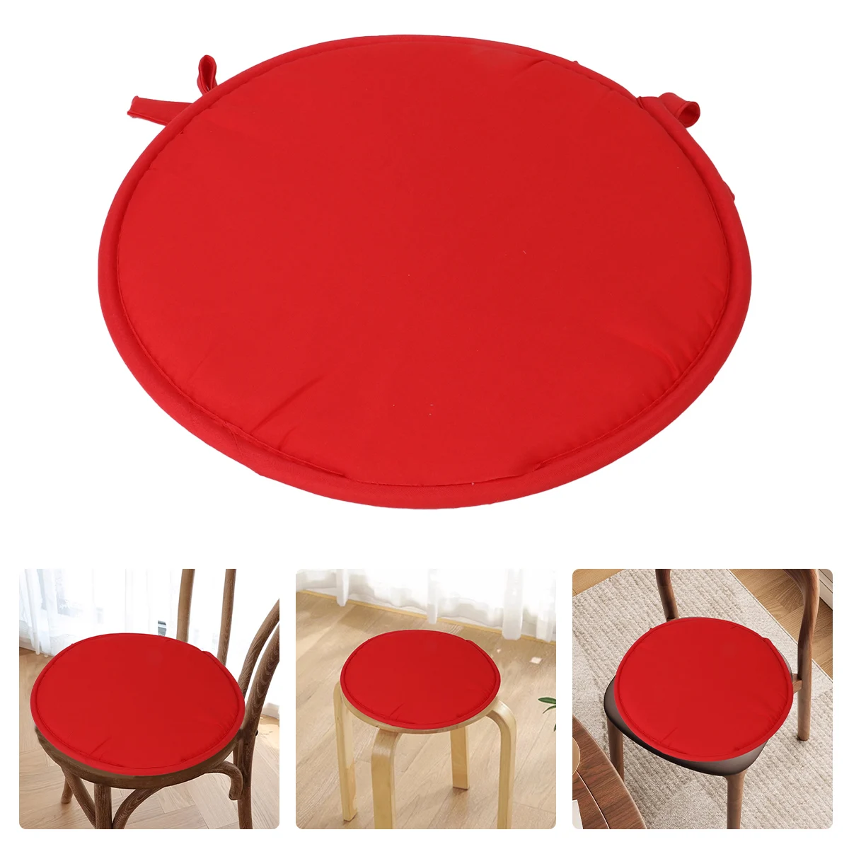 1pc Solid Round Chair Cushion Candy Color Seat Cushions With Drawstring Home Decor Pillows Throw Pillows Office Chair Cushion