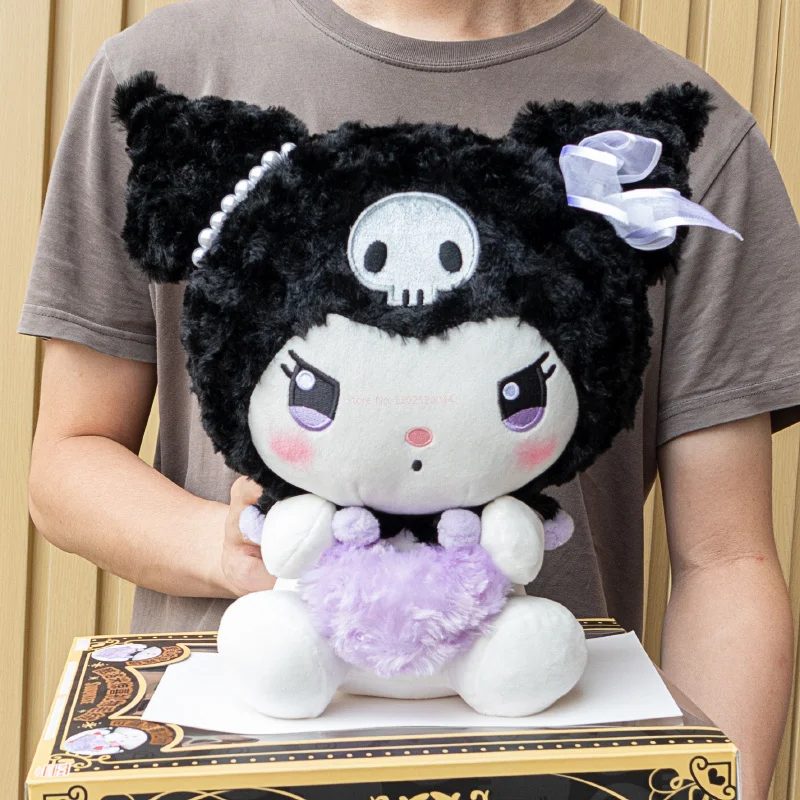 

Kawaii Hot Sanrio Soft Plush Doll Kuromi Surprise Gift Series Black And Purple Sitting Posture Room Decoration Toy Children Gift