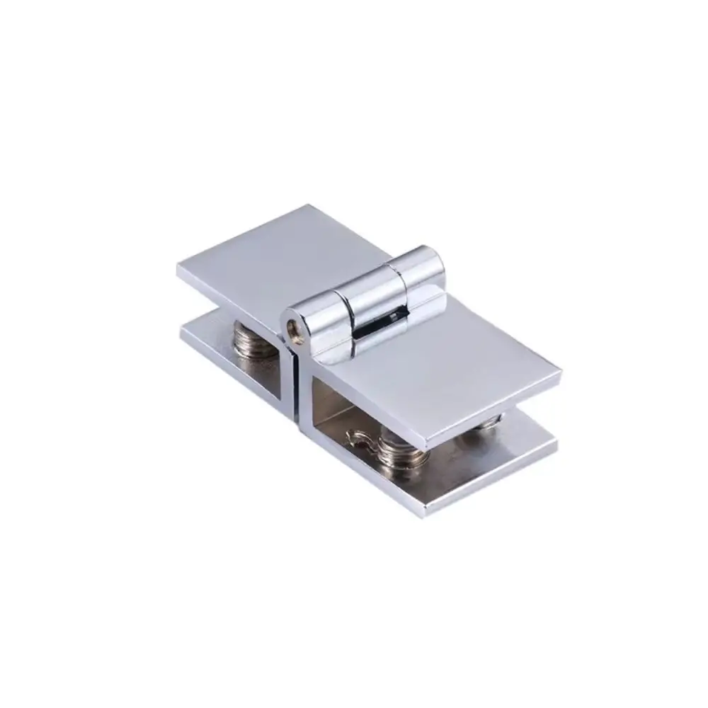 

Zinc Alloy Door Hinge Clamp 0 Degree 90 Degree Shower Door Hinges Bilateral Clip Frameless Design Cabinet Door Hinge Cupboard
