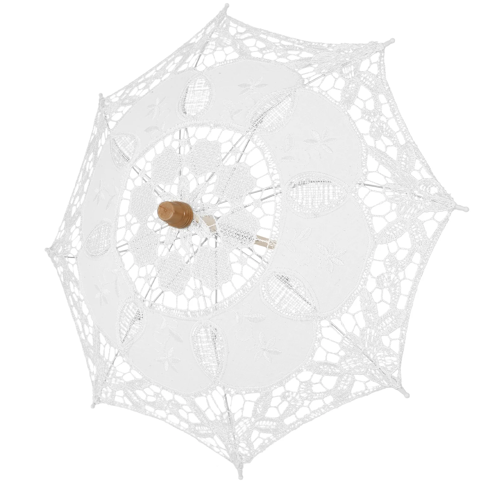 

Lace Umbrella for Kids Children Photo Prop Medium Size White Cotton Portable Parasol Home Decor Stage Performance
