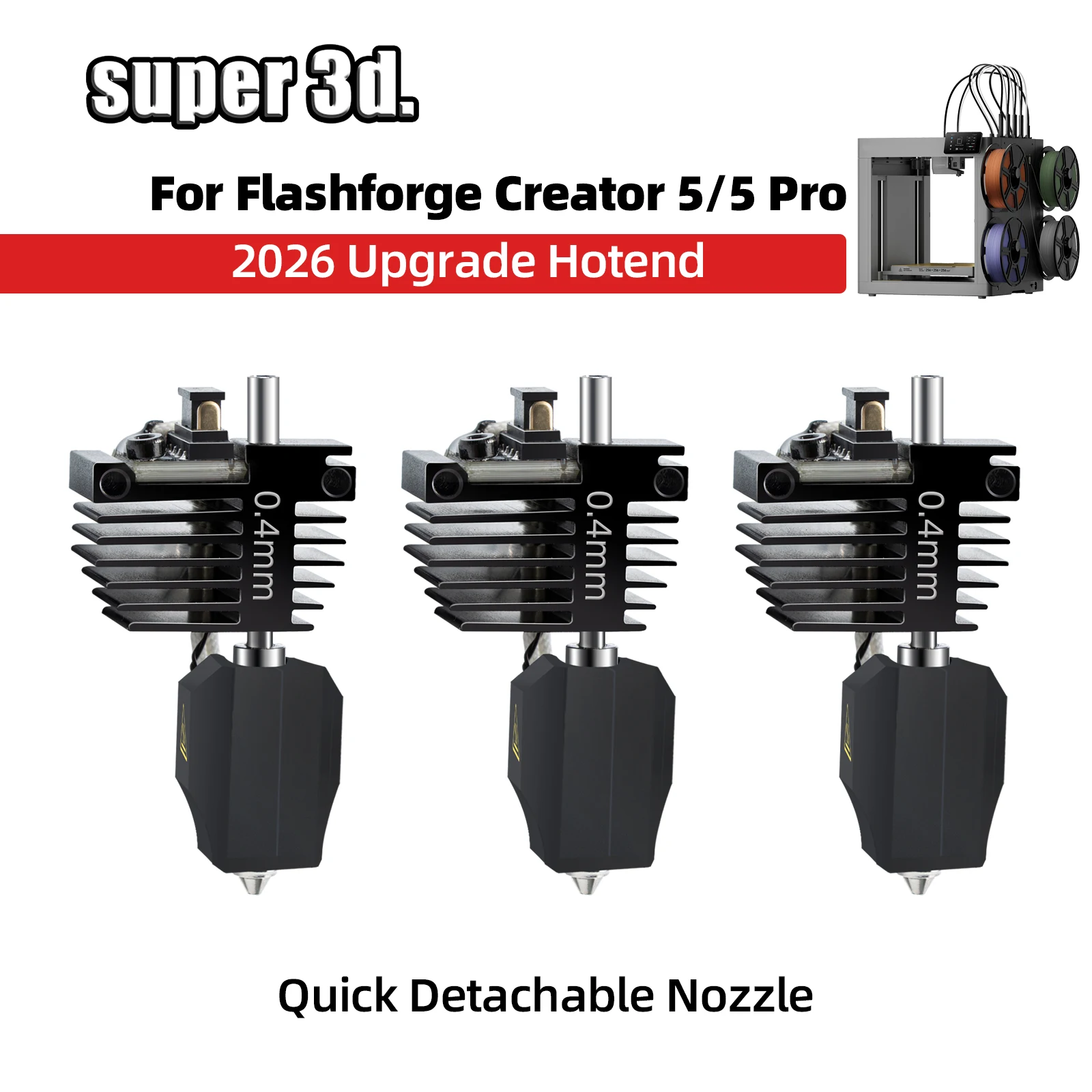For Flashforge Creator 5 Hot End Creator 5 pro hotend Assembly Integrated Quick-Swap C5 Print Head 3D Printer Parts C5 Hotend
