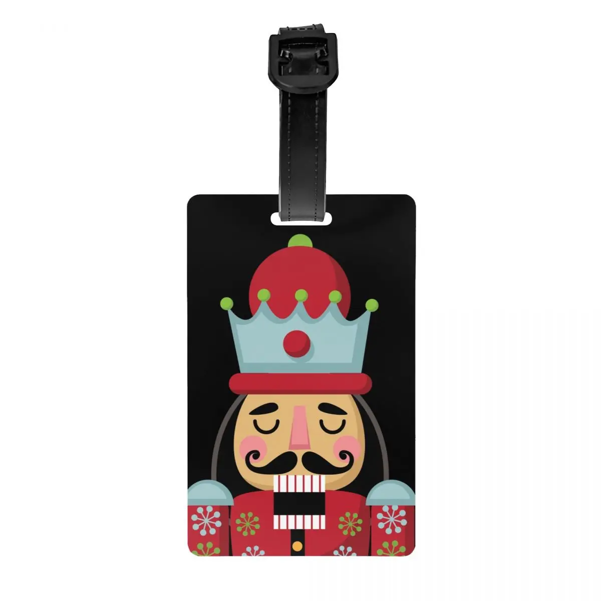 Nutcracker Luggage Tag Cartoon Soldier Toy Christmas Gift Suitcase Baggage Privacy Cover ID Label