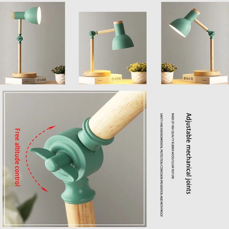 Kreative Tisch lampe Holz kunst führte einfache Schreibtisch leuchten Augenschutz Schlafzimmer Studie Nachttisch lampen Wohnkultur Nachtlicht