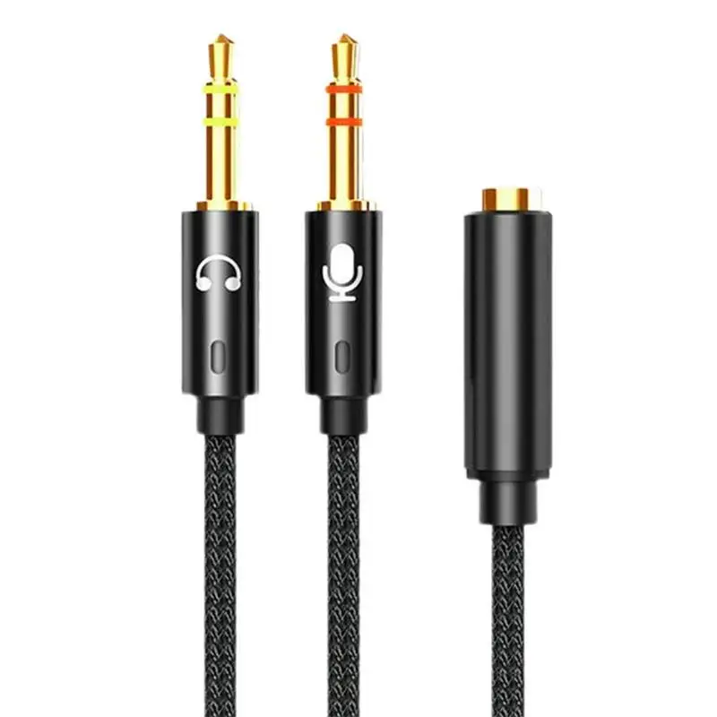 Vention-Headphone Splitter e adaptador de fone de ouvido, áudio, 3,5mm, fêmea para 2 Jack Masculino, 3,5 Mic, Y Splitter, fone de ouvido para PC, cabo auxiliar