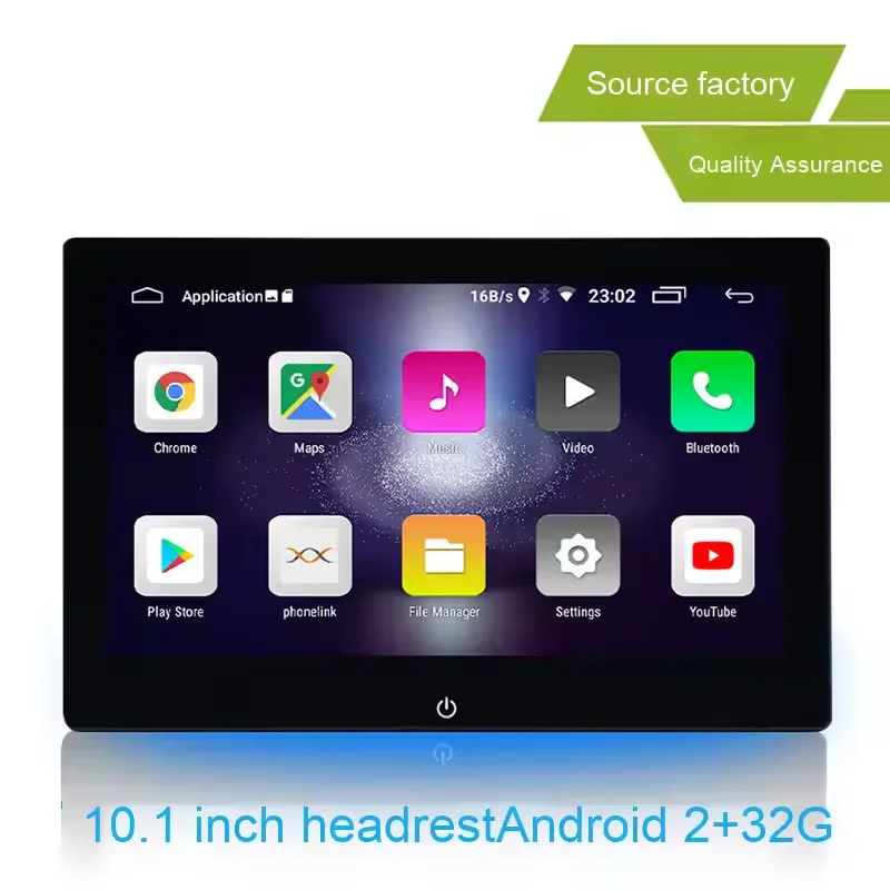 شاشة LCD خارجية 10.1 بوصة تعمل بنظام أندرويد ومسند رأس 10.1 بوصة وشاشة أندرويد للمقعد الخلفي وشاشة مسند رأس خارجية للترفيه