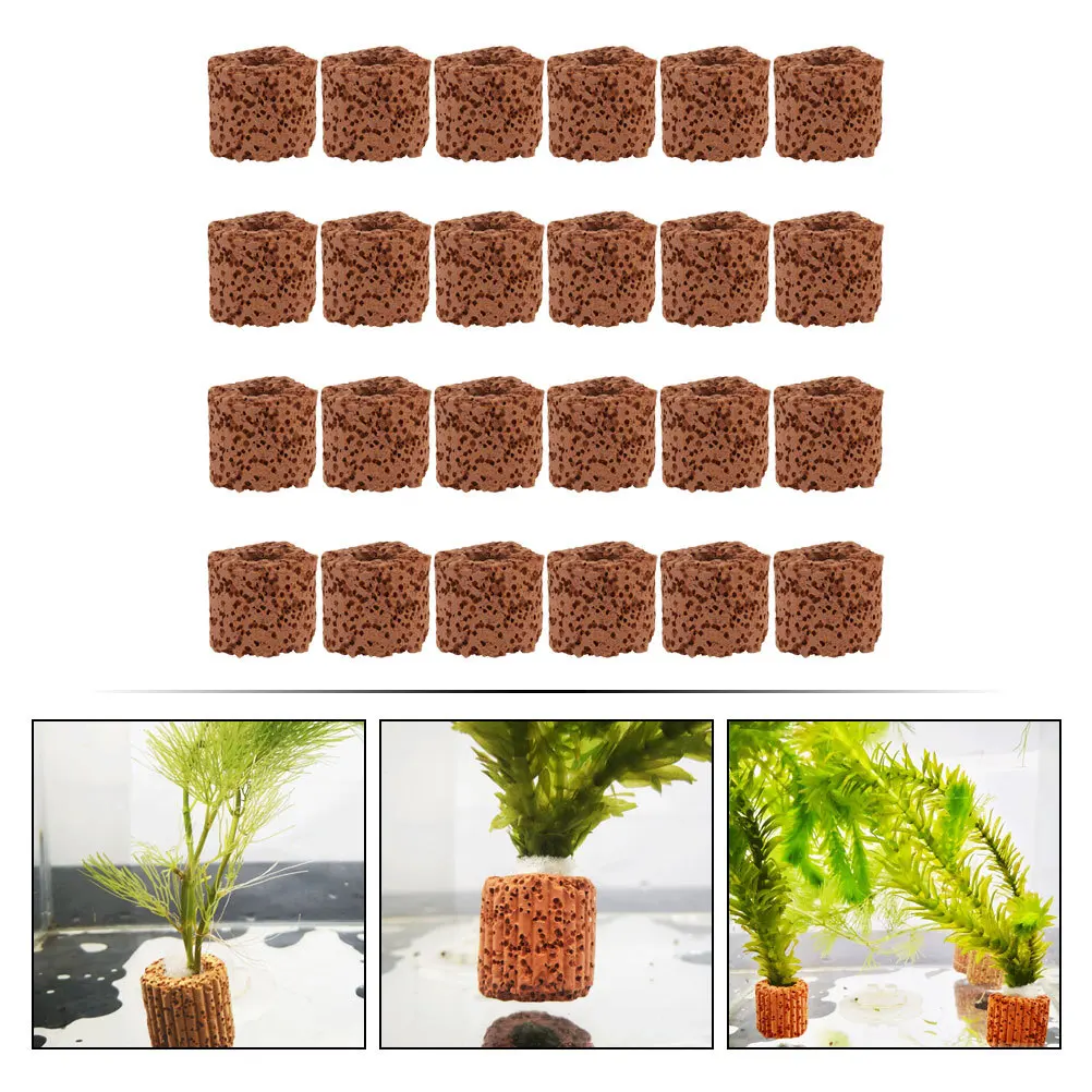

24Pcs Aquatic Plant Fixed Ring Strong Aquarium Plant Holder for Bottom Fixing Water Plants Decorative Fish Tank Planting
