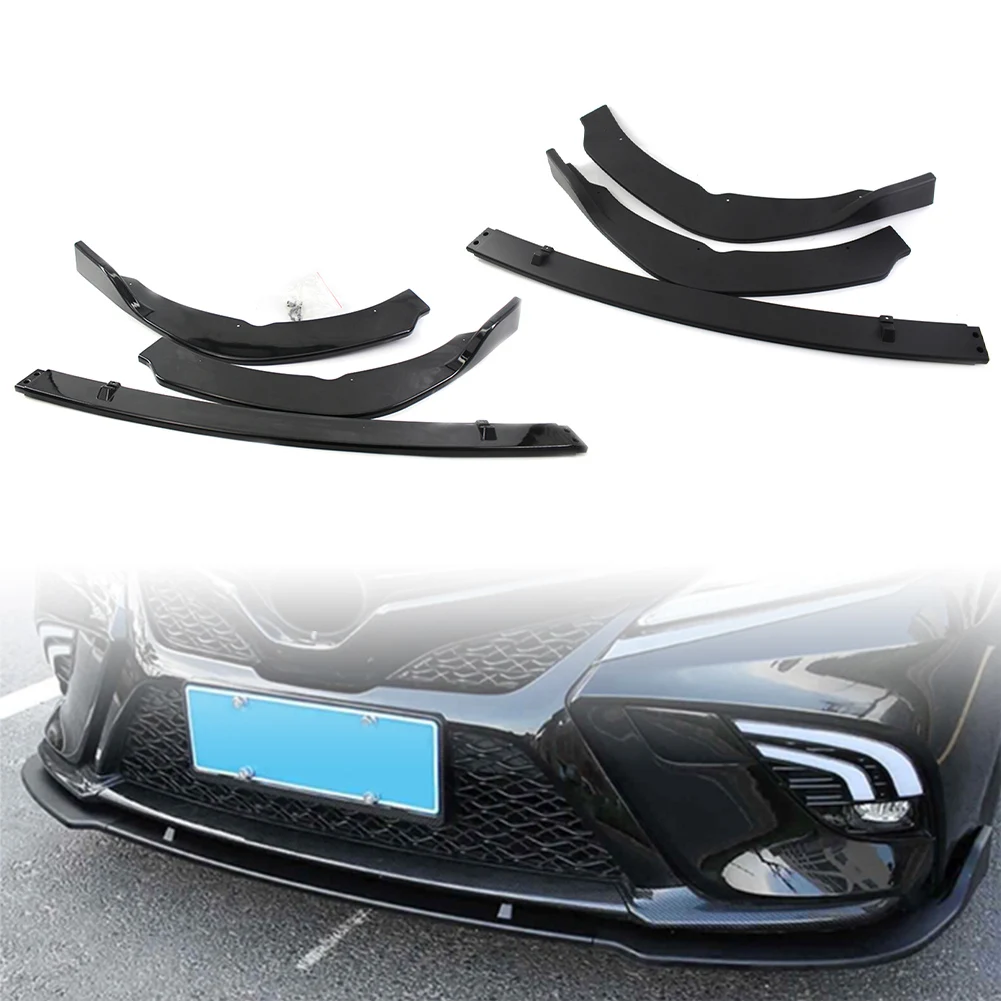 3Pcs/Set Car Front Lip Chin Spoiler Splitter Trim Bumper Body Kits For Toyota Camry SE XSE 2018 2019 2020 Glossy/Matte Black