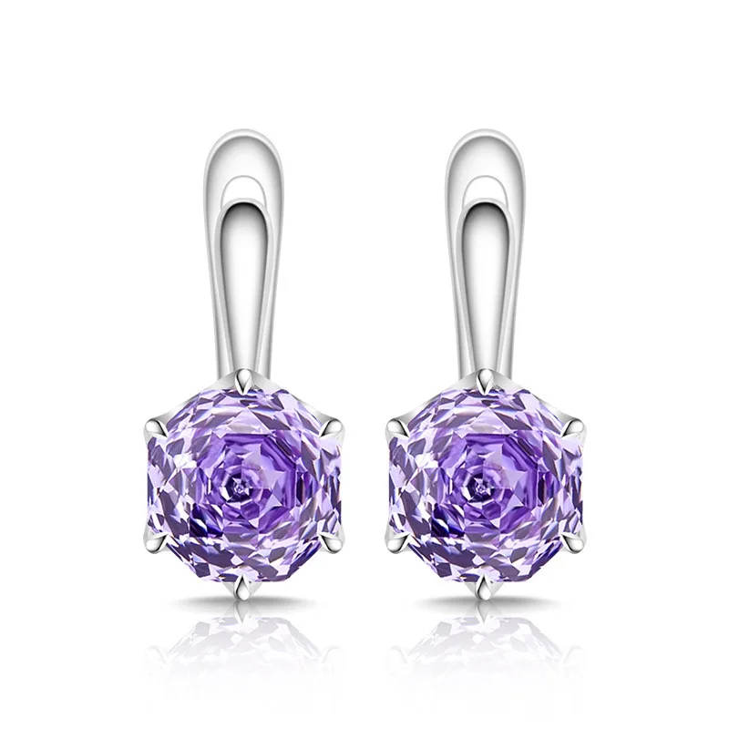 925 Sterling Silber Stilvolle Einfache Rosenschliff Hochkarätige Diamant-Damenohrringe Ohrclips Geburtstagsgeschenk – Detail 8