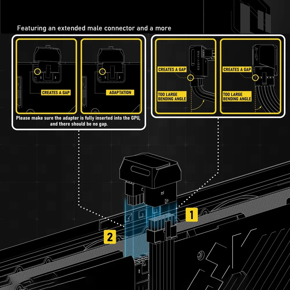 

12VHPWR 180 Degree Angled Adapter 600W 16 Pin GPU Power Connector Pcie 5.0 Adapter for 12+4pin RTX 3090Ti 4070Ti 4080 4090
