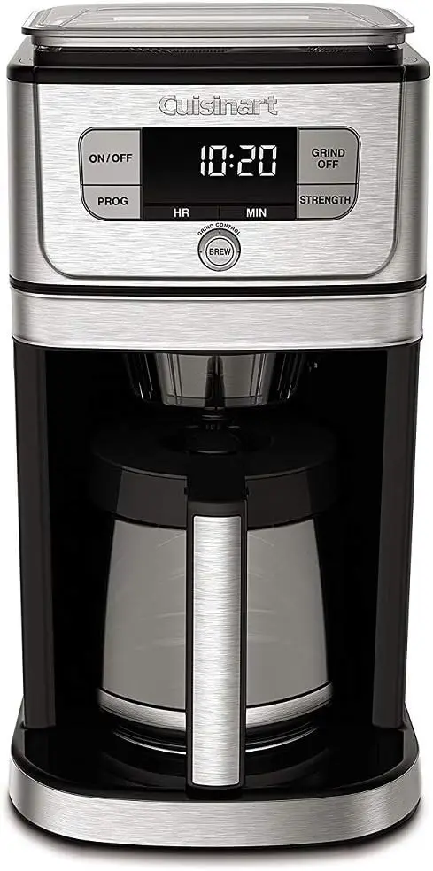 Fully Automatic Burr Grind & Brew, 12-Cup Glass, Silver