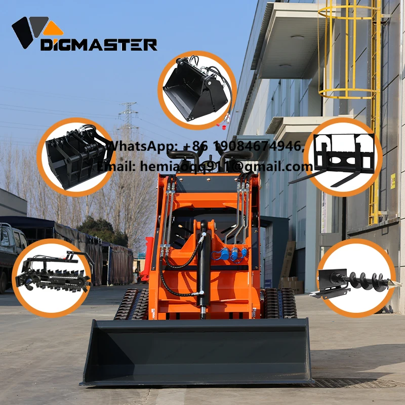 

DigMaster 23HP Mini Crawler Loader 0.15m³ EPA Engine China Factory Direct Small Loader for Sale