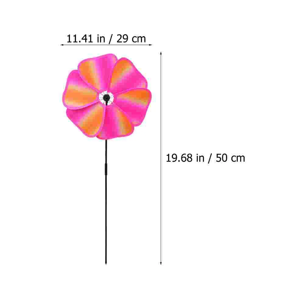 4-delig enkellaags effen kleur windmolen kinderen kleurrijk pinwheel plastic winnower kind