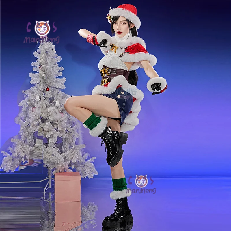 Tifa Lockhart FF14  Cosplay Crisis Core - Final Fantasy XIV Costume Sexy sweet Girl Christmas Party Set Wig Props Tifa New Style