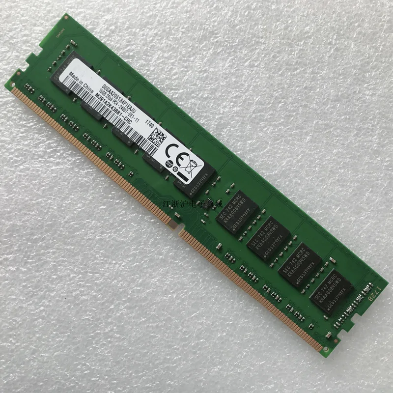 1 PCS 16G 2RX8 PC4-2400T DDR4 ECC UDIMM For Samsung Server RAM Stick 100% Tested Fast Ship