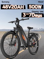 Electric Bike LANKELEISI MX600 PRO 500W Powerful Motor 48V20Ah Removable Battery 27.5*2.4 Inch Tire All-Terrain Electric Bicycle