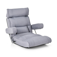 Custom convertible armchair floor sofa with 6 adjustable backrest, ergonomic folding armchair with multi-layer