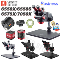 YCS 6558X 7050X 6575X Ultra HD Trinocular Microscope with Large Base 4K Camera for Mobile Phone PCB Welding Microscope Tools Set
