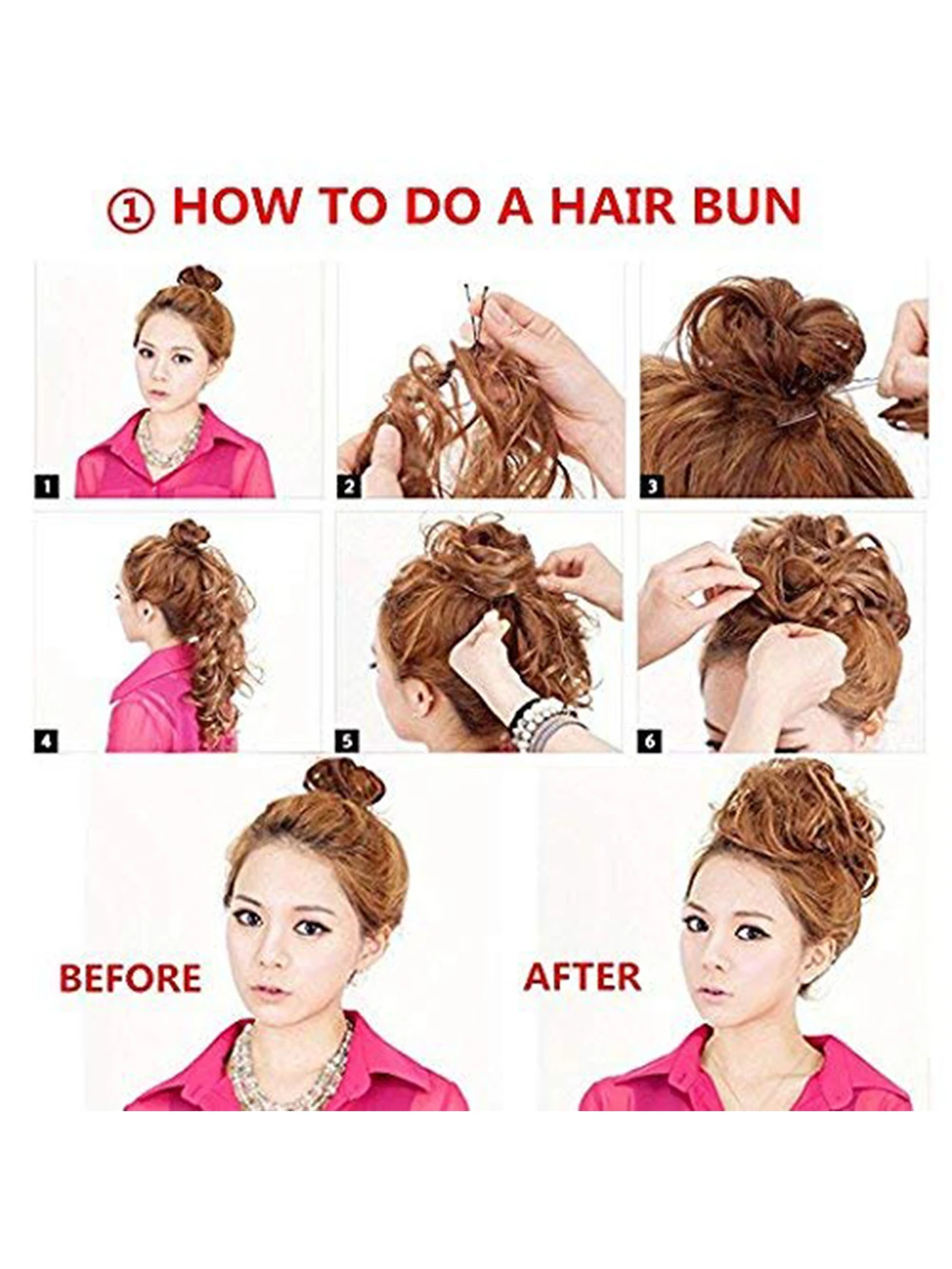 Messy Bun Hair Piece Hair Bun Scrunchies Synthetic Wavy Curly Chignon Ponytail Hair Extensions Thick Updo Hairpiece