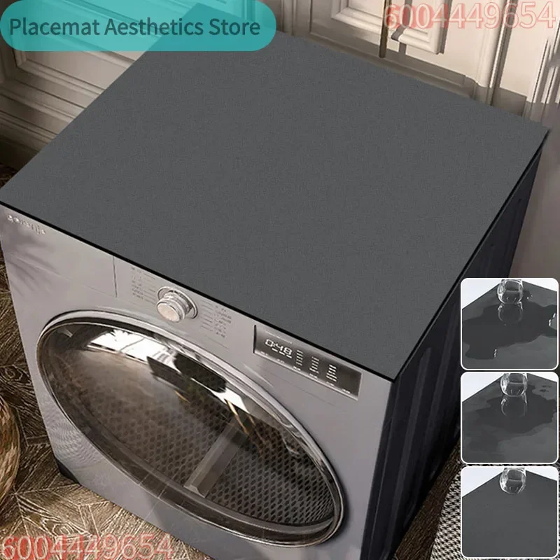 Dust Proof Washing Machine Mat Cover Solid Color Kitchen Drain Pad Oven Dust Pad Microwave Top Mat Bathroom Decor Funda Lavadora