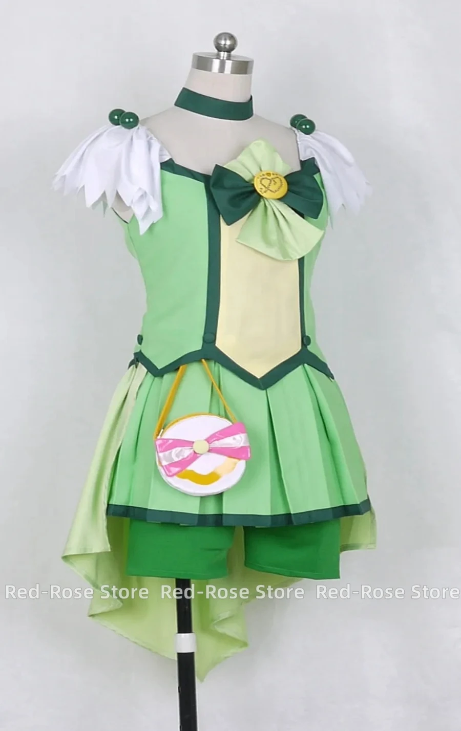 Glitter Force Midorikawa Nao Glitter Spring Cure March Dress Cosplay Costume Adult Deluxe High Quality