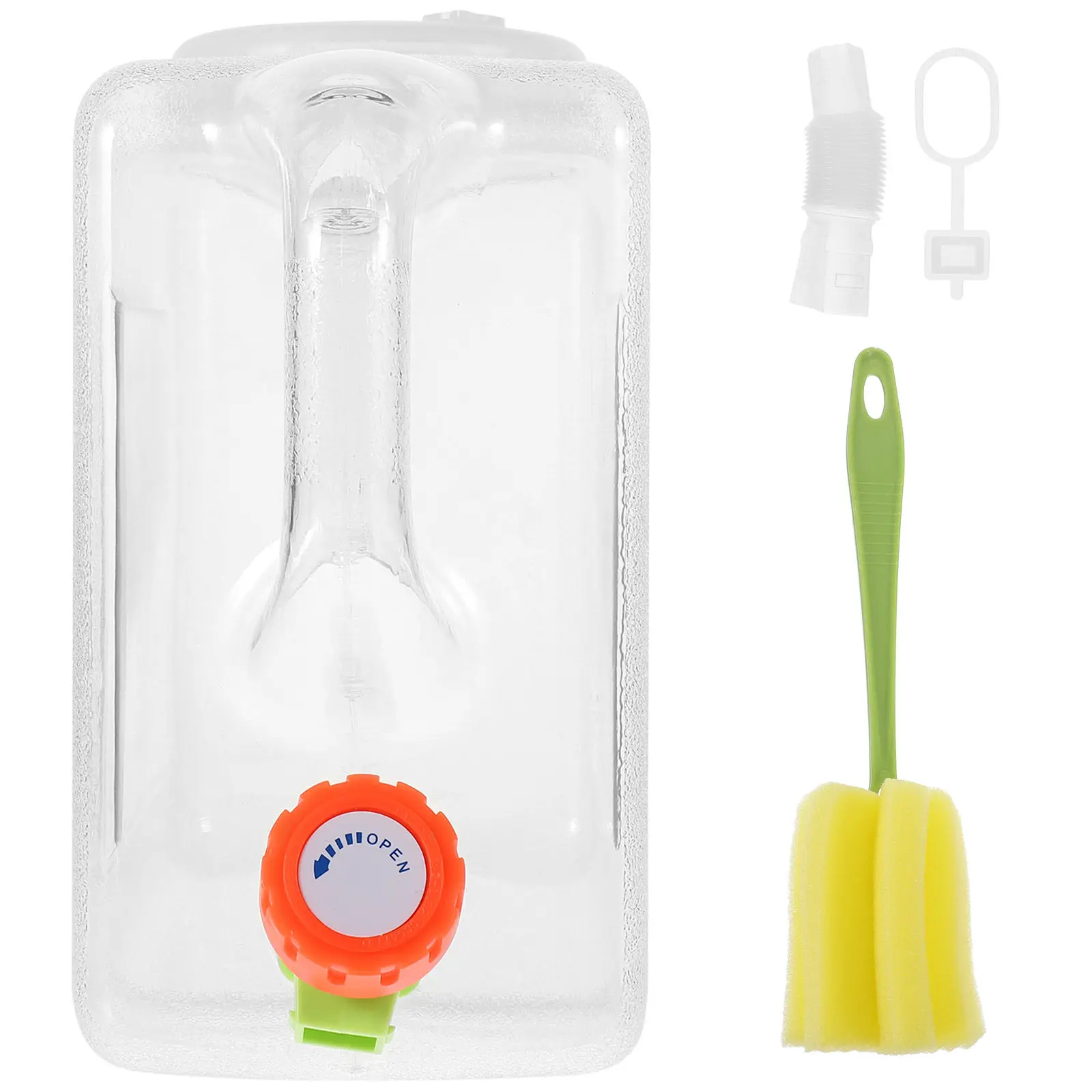 

1Set Portable Transparent 5L Water Container Outdoor Camping Hiking Fishing Travel Large Mouth Water Jug Lightweight Fresh