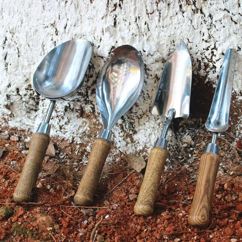 gardening tools, household set  stainless steel spade, spatula, flower growing, potted plants, succulent planting artifact
