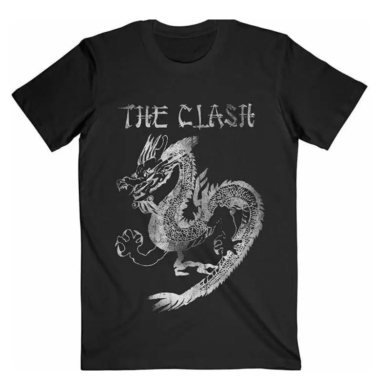 

Черная мужская футболка The Clash Dragon Tour Concert
