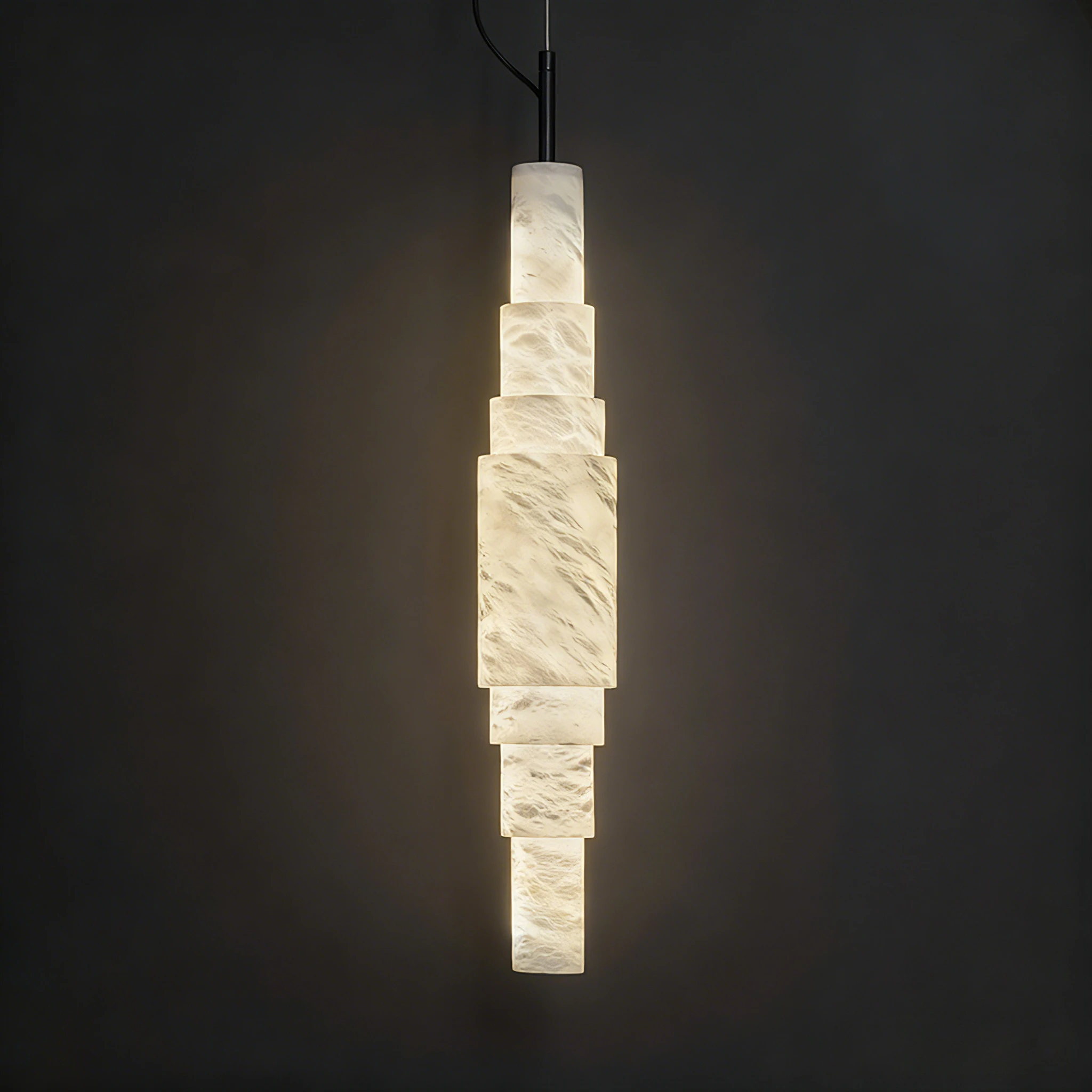 Led Natural Spanish Marble Chandelier Bedroom Bedside Designer Style Living Room Dining Room Alabaster Pendant lamp Indoor Decor