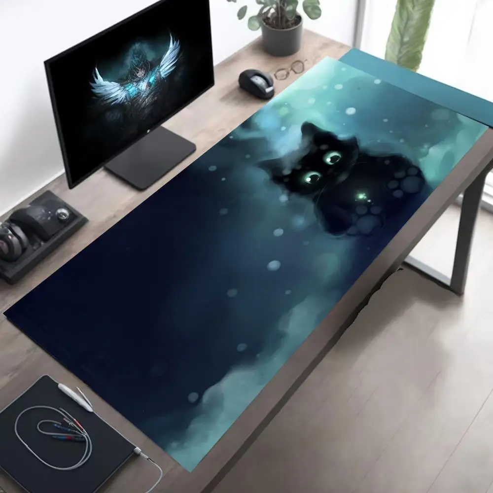 

High-quality Black Cat mouse pad PC desktop accessories Office Accessories Endless Player XXL Office Accessories Large Desk mats