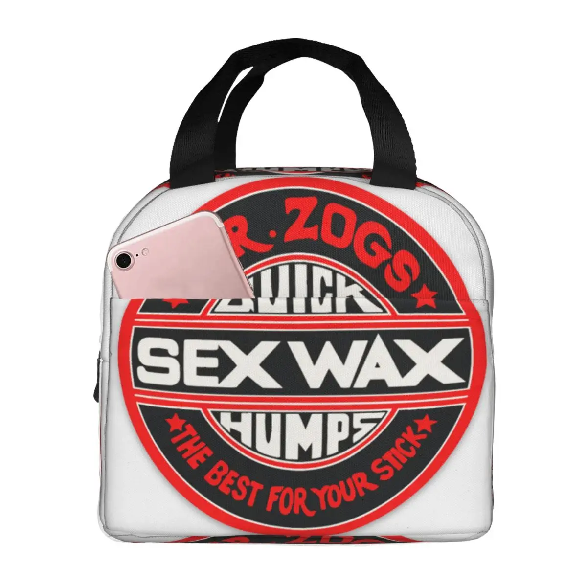 Mr Zogs Surfing Insulated Lunch Bag for Work School Sex Wax Logo Waterproof Cooler Thermal Bento Box