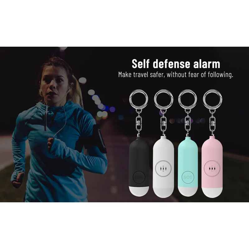 Self Defense Alarm 130dB Anti-wolf Girl Child Women Security Protect Alert Personal Safety Scream Loud Emergency Alarm Keychain
