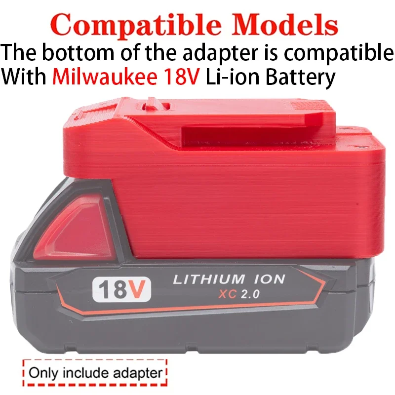 Adaptador/convertidor de batería para herramientas Ferrex de iones de litio de 20V a Milwaukee, adaptador de batería de iones de litio de 18V, accesorio de herramienta eléctrica