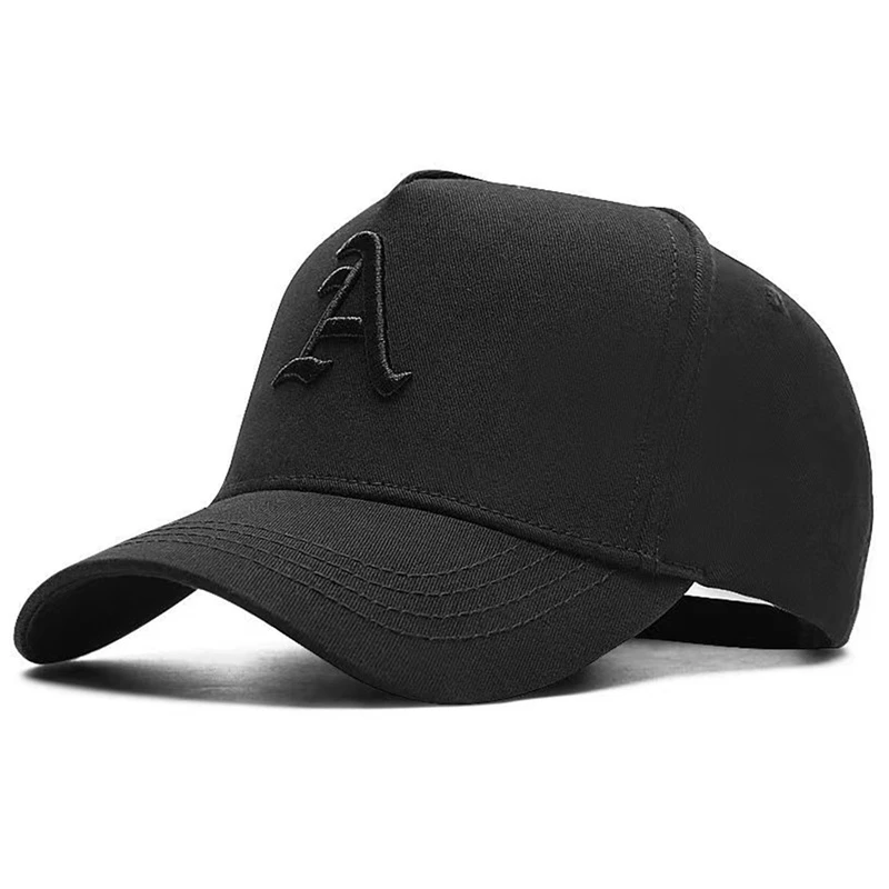 Unisex-Baseballmützen mit Buchstaben-A-Stickerei, für Frühling und Herbst, für den Außenbereich, verstellbar, lässige Hüte, Sonnenschutzhut, Sportkappe – Detail 2
