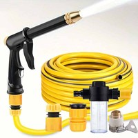 10M High Pressure Water Gun Household Car Wash Water Black Car Wash Adjustable Nozzle Water Watering Pipe Car Wash Gun for Plant